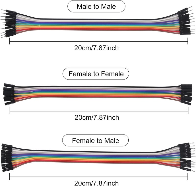 XIITIA 6pcs 0.96 inch OLED IIC I2C Display Module SSD1306 128x64 LCD Screen Driver with 30pin Dupont Cables for Arduino Projects(Yellow Blue/VCC Screen) - Image 5
